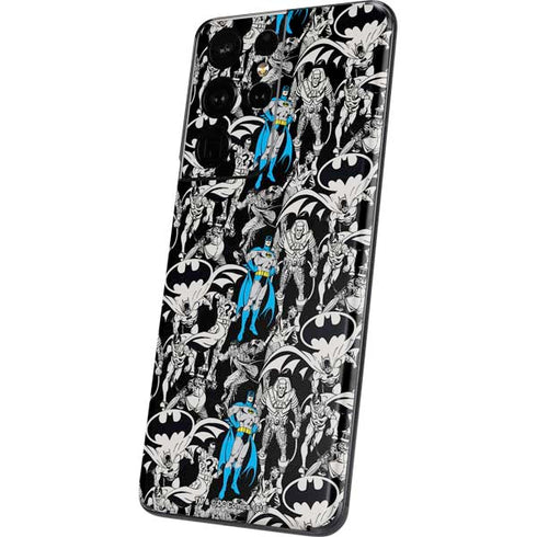 DC Comics Batman Characters Action Poses Print Galaxy S21 Ultra 5G Skin